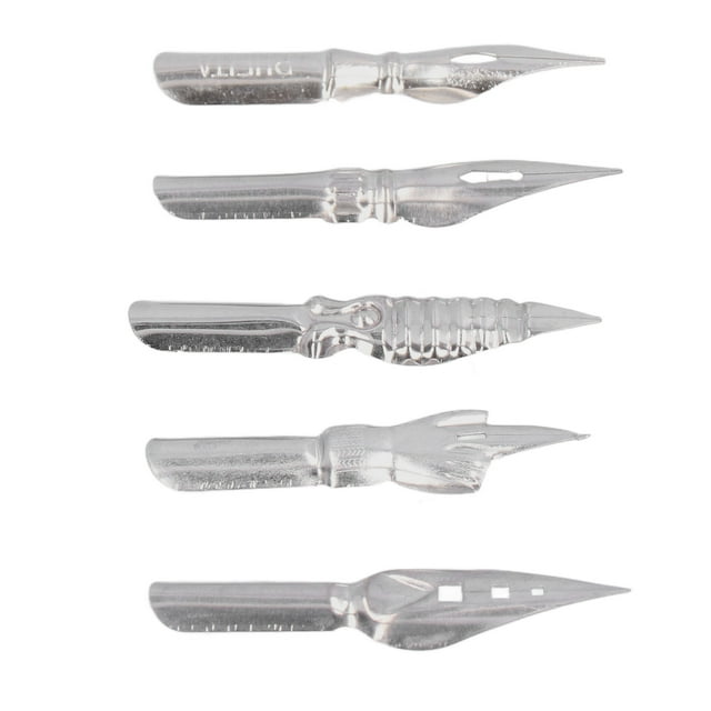 Puntas De Pluma De Inmersión, Tarjetas De Emisión Puntas De Pluma Oblicuas Letras De Mano De Repuesto Para Principiantes En Cómics