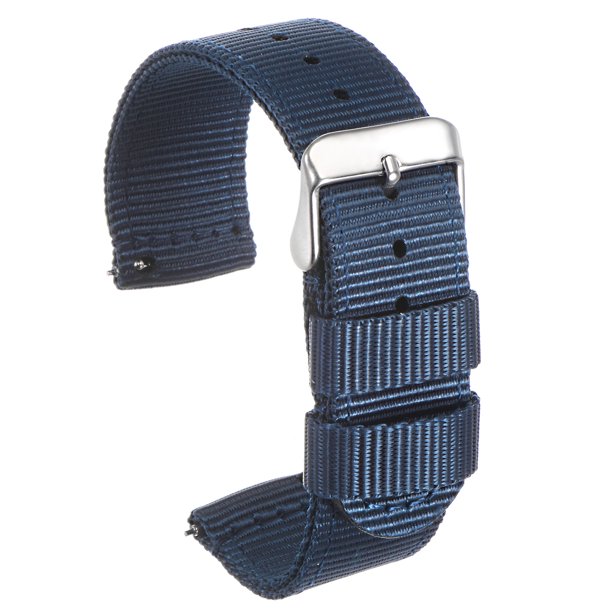 Amarillo Nylon Reloj Correa 20mm Ancho Duradero Nylon Correa con Plata Hebilla, Universal Reemplazo Lienzo Reloj Correa 18