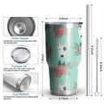 thumbnail image 6 of 30oz Bull Terrier Dog and Flower Florals Tumblers Stainless Steel Tumbler with Lid and Straw,Vacuum Insulated Double Wall Travel Tumbler Cups Mug with Cleaning Brush for Coffee,Tea, 6 of 7