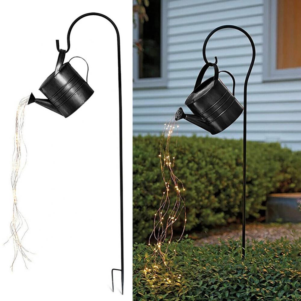 Star Shower Watering Can Light Waterproof Solar Garden Decor Led Art Lamp Outdoor String