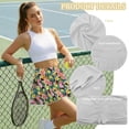 thumbnail image 6 of KUIFORTITropical Flowers Golf Skirts for Women Elastic Fashion High Waisted Tennis Skorts with 2 Pockets Breathable Athletic Skirts for Athletic Skorts Sports Running Pickleball, 6 of 7
