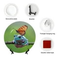 thumbnail image 4 of Honeii Butterfly Landing On Head Dumpy Frog Print Elegant Bone China Decorative Plate, Porcelain Plate,Art Crafts,Ceramic Ornaments for Home Office Wall Decor-10in, 4 of 6