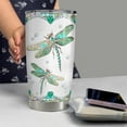 thumbnail image 6 of Personalized Dragonfly Tumbler 20oz Insulated Tumblers with Lid Coffee Travel Mug Cup for Women GirlsDragonfly Jewelry Drawings Dragonfly Gifts for Birthday, 6 of 6