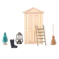 thumbnail image 3 of Kit de puerta de casa de muñecas, mini puerta de árbol de Navidad, puerta de madera en miniatura, kit de puerta en miniatura de Navidad, parte superior de la línea, 3 of 8