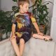 thumbnail image 4 of Balery Geometric American Bald Eagle Conjunto de Pijama Infantil de Manga Corta con Estampado – Ropa de Dormir de Algodón Suave-Large, 4 of 6