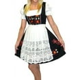 thumbnail image 2 of Dirndl Trachten Haus 3 Piece Short Black German Oktoberfest Dirndl Dress 4, 2 of 13