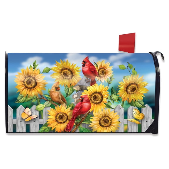Briarwood Lane Cardinals and Sunflowers Oversized Mailbox Cover