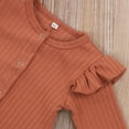 thumbnail image 6 of Seyurigaoka Unisex Baby Footed Romper, Cute Long Sleeve Solid Color Knitted One-Piece Bodysuit Pajamas, 6 of 6