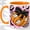 Orange, variant on Black Bow Pumpkin Accent Mug, 11oz Ceramic Coffee Cup for Halloween