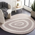 thumbnail image 2 of SAFAVIEH Novelty Kayleah Abstract Area Rug, Beige/Ivory, 5' x 5' Scalloped, 2 of 7