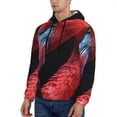 thumbnail image 3 of Fotbe Men's Hoodie with Closeup Red Flamingo Portrait Pattern - Kangaroo Pocket Pullover Hooded Sweatshirt, Perfect for Daily Wear, Travel, and Home-Small, 3 of 7