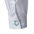 thumbnail image 7 of safuny Men's Slim Dress Shirt Long Sleeve Button Down Embroidered Casual Top White L, 7 of 7
