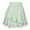 Green, variant on yillto Womens Chiffon Short Skirt Elastic Waist Layer Ruffle Hem Flared Flowy Casual Beach Mini Skirts