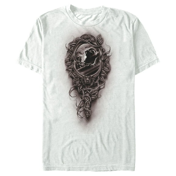 Men's Beauty and the Beast Mirror Reflection Graphic T-Shirt