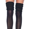 thumbnail image 2 of Calcetines hasta la rodilla Leg Avenue Pointelle Scrunch para mujer, color negro, 2 of 5