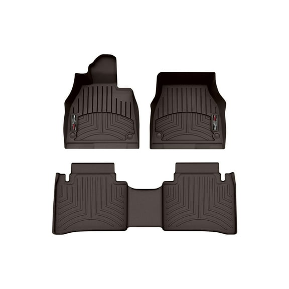 WeatherTech Custom Fit FloorLiners compatible with 2022-2023 Mercedes EQS Sedan - 1st & 2nd Row, Cocoa