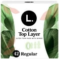 thumbnail image 1 of L. Ultra Thin Pads for Women, Organic Cotton Top Layer, Regular Absorbency, Menstrual Pads with Wings, 42 CT, 1 of 16