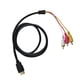 thumbnail image 5 of Portátil compatible con HDMI con cable de adaptador RCA Reproductor de DVD digital a señal analógica Convertidor de velocidad rápida Oficina de 1.5 metros 2 piezas Guardurnaity EL014589-00, 5 of 7