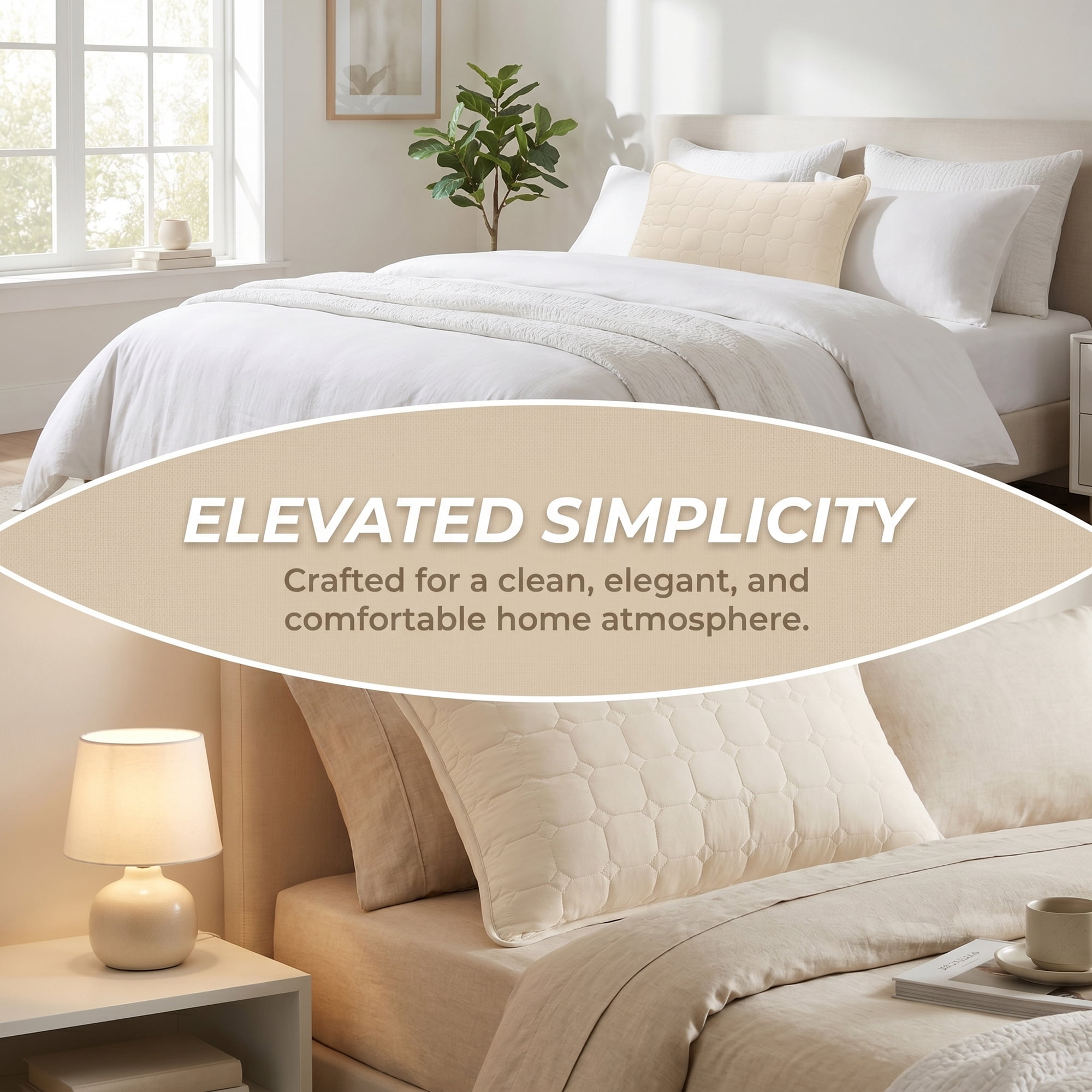 Unique Bargains Quilted Cotton Covers Pillow Protectors with Envelope Standard Size Khaki