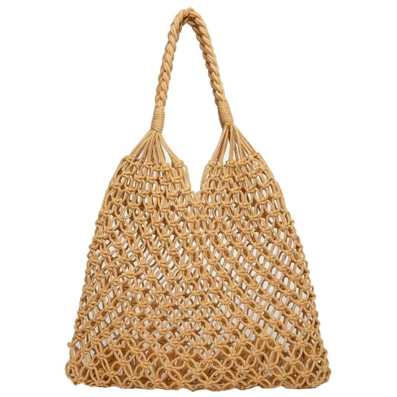 Women Beach Tote Bag Summer Crochet Beach Bag Large Shoulder Bag Travel Handbag