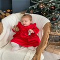 thumbnail image 2 of Bébé bébé Filles Noël Robe Velours Enfants Manches Longues Princesse Partie Robes, 2 of 7