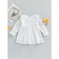 thumbnail image 4 of Bagilaanoe Toddler Baby Girl Lace Dress Long Sleeves A-line Princess Dresses 2T 3T 4T 5T 6T Kids Casual Swing Sundress, 4 of 9