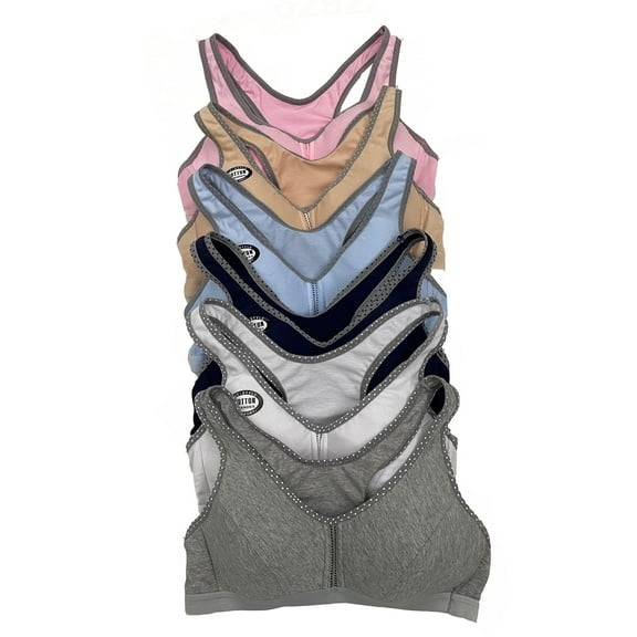 Iheyi 6 pieces Girl's Cotton Wire Free Junior Training Bra A Cup  30A (6292-50RE3)