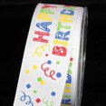 thumbnail image 2 of The Ribbon People White "Happy Birthday" Wired Craft Ribbon 1.5" x 27 Yards, 2 of 2