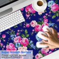 thumbnail image 2 of Long Mouse Pads for Desk,Pioneer Flower Floral Print Pattern Desk Mats on Top Of Desks, Desk Mouse Pad Extra Large with 3mm Non-Slip Base and Stitched Edge for Gaming,Office,Work,Home 47.3"x23.6", 2 of 6