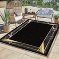 thumbnail image 2 of 1PC Marble and Gold Regional Carpet Partial Carpet, Lightweight Washable Easy-to-Manage Carpet Mat Festival Gift, Suitable for Living Room, Bedroom, Dining Room, Office, Balcony, Room Accessones, 2 of 10