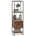 thumbnail image 1 of Costway 5-Tier Bookshelf with 4 Open Shelves Storage Drawer Modern Book Storage Organizer Brown, 1 of 9
