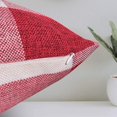 thumbnail image 3 of Housse de Coussin Carrée à Carreaux Buffalo 1 Pce, Grille Rouge et Blanche, 3 of 4