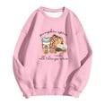 thumbnail image 4 of Arlun Pumpkin Spice and Everything Nice Womens Sweatshirts Fall Coffee Hoodless Pullovers Crewneck Long Sleeve Loose Fit Casual Tops for Thanksgiving Sweatshirts Gift Pink L, 4 of 4