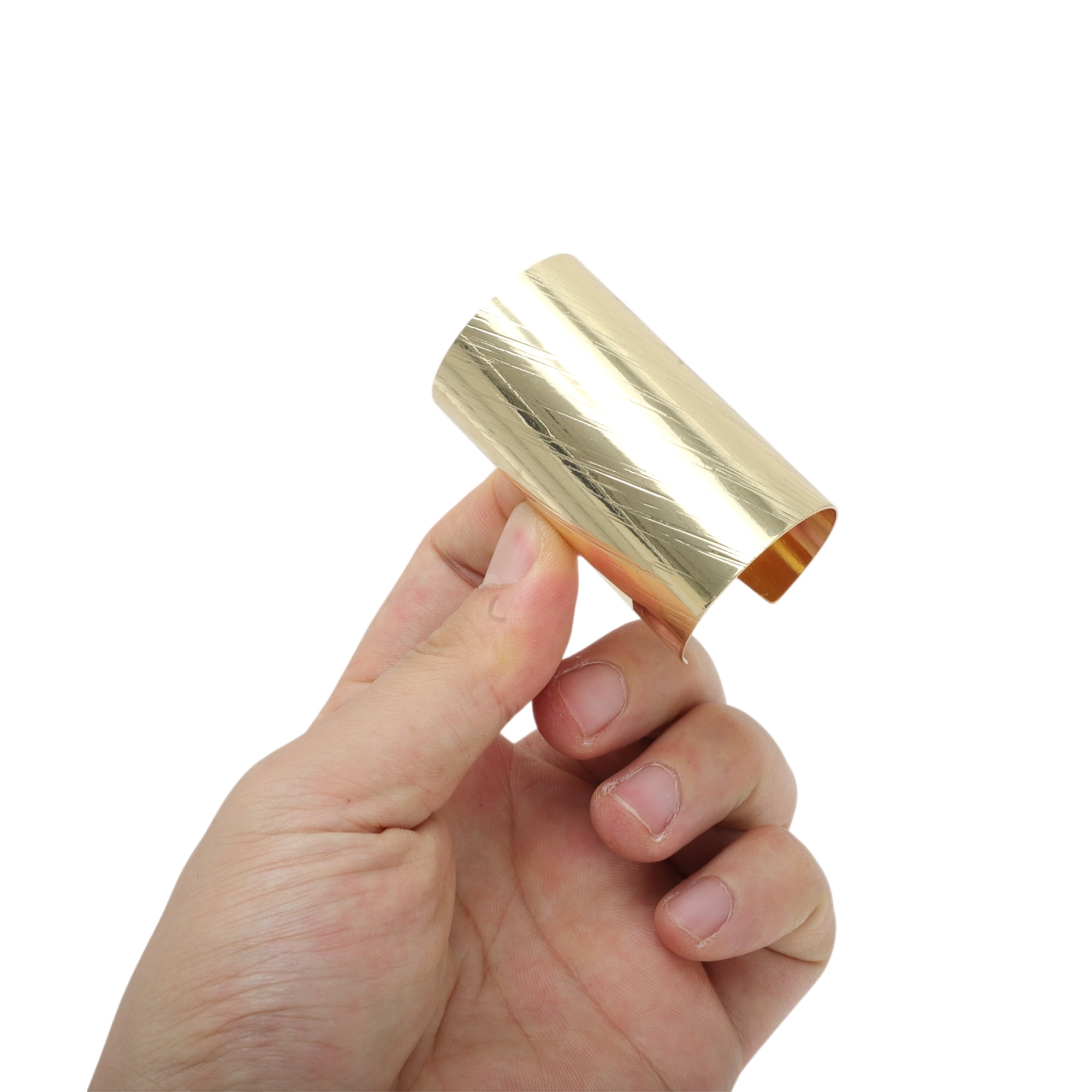 Unique Bargains Twill Semi-cylindrical Ponytail Buckle Hair Clip for Women 1 Pc Gold Tone