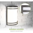 thumbnail image 4 of ASD 10 Inch LED Outdoor & Indoor Wall Mount Light Fixture - Oil Rubbed Bronze Modern Wall Sconce Lighting - 15W 120-277V 3000K 4000K 5000K Dimmable Front Door & Patio Exterior Lights - ETL, 2 Pack, 4 of 17