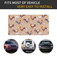thumbnail image 5 of Kdxio Roosters In Floral License Plate Car Front License Plate Car Decoration Car Accessories Front Tag Plate Standard Size, 5 of 8