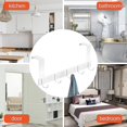 thumbnail image 5 of Gancho para puerta con 5 ganchos, perchero para puerta, gancho para puerta de aluminio sin taladrar, adecuado para puerta de baño, puerta de dormitorio, puerta de cocina (blanco), 5 of 5