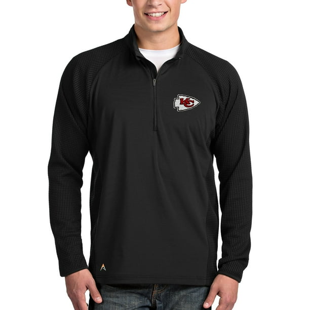 Kansas City Chiefs Antigua Sonar Quarter-Zip Pullover Jacket - Black - Walmart.com - Walmart.com