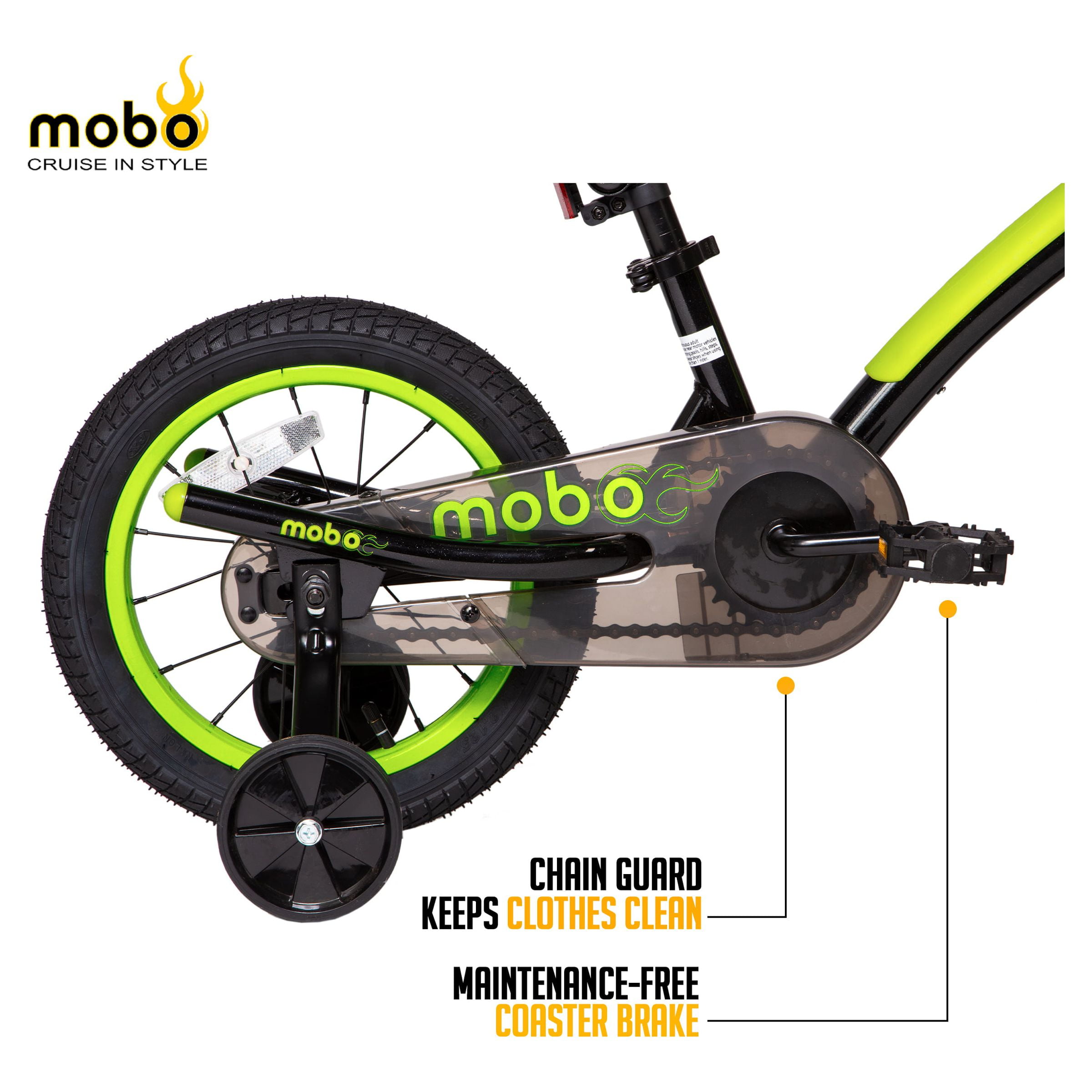Mobo First 14in. Boy's Bike, Ages 3-5 years, Green