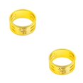 thumbnail image 1 of bedienty Knitting Rings Finger for Protection Thimble Adjustable Sewing Loop Specially-designed Crochet Tools for Home Yarn Crafts Thicken Fu Gold Ring 2Set, 1 of 6