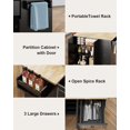 thumbnail image 6 of 42" Kitchen Islands Cart on Wheels with Storage, Black, 6 of 7