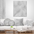 thumbnail image 4 of Designart Fractal Rippled White 3D Waves - Contemporary Throw Pillow - 12x20, 4 of 5