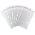 thumbnail image 1 of 100 bolsas de celofán OPP transparentes resellables de 5,51 x 3,15 pulgadas, autoadhesivas, rectangulares, para envolver regalos, pequeñas bolsas para guardar joyas., 1 of 4