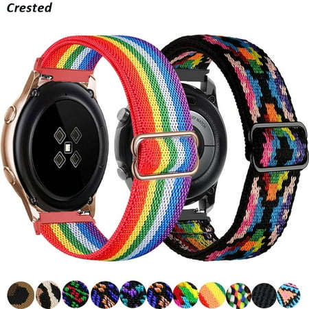 YuiYuKa 20mm/22mm Strap For Samsung Galaxy Watch 4/5/5 Pro/4 classic/3/Active 2/46mm/42mm Scrunchie Elastic Nylon Wristbands Band for Galaxy Watch 5 Huawei GT/2E/Pro Bands - rainbow