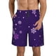 thumbnail image 1 of Balery Crystal Purple Snowflake Traje de Baño Estilo Hawaiano para Hombre, Shorts de Secado Rápido con Bolsillos-X-Large, 1 of 6