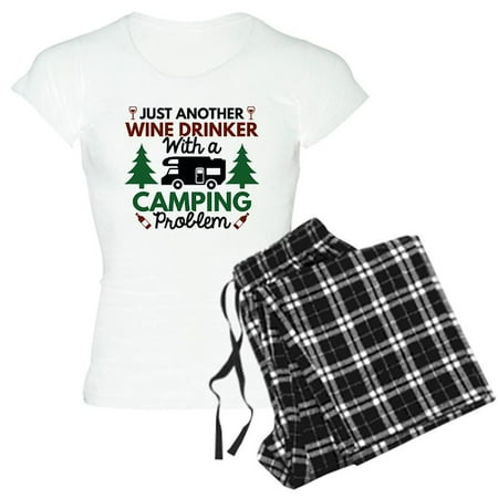 

CafePress - Wine Drinker Camping - Women s Light Pajamas