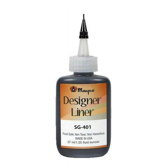 Mayco Designer Liners - White, 1.25 oz bottle