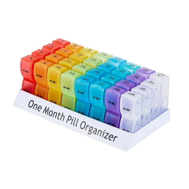 Pill Organizer Monthly 31 Day Am/Pm Daily Pill Organizer 32 Pill Case