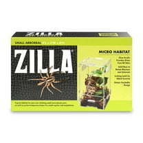 Zilla Micro Habitat Reptile Terrariums with Locking Latch Arboreal, Small Acrylic