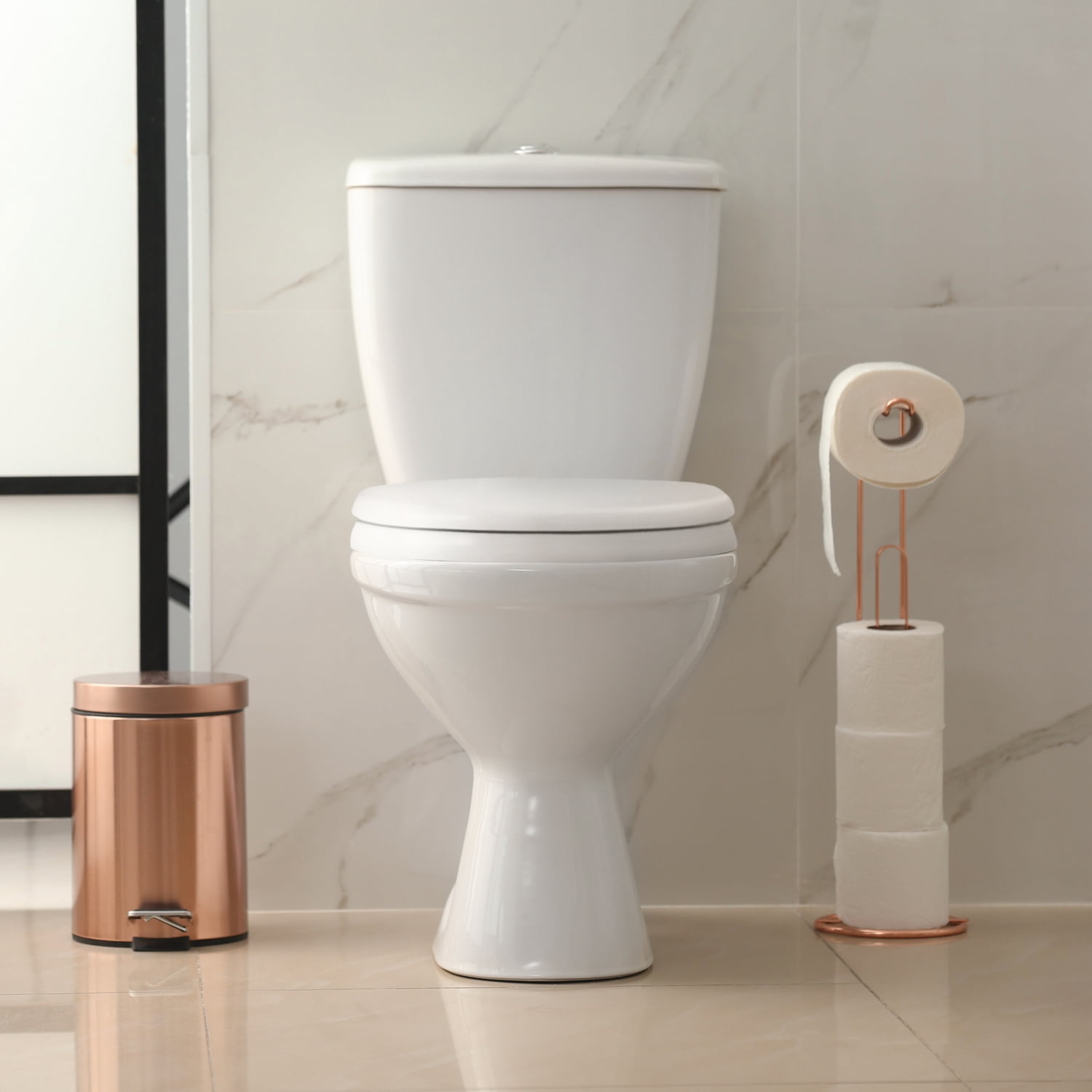 Design House Dalton Round Wood Toilet Seat in White